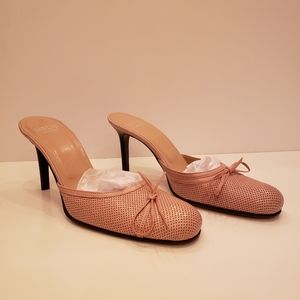Melin Tan Perforated Leather Heeled Mule